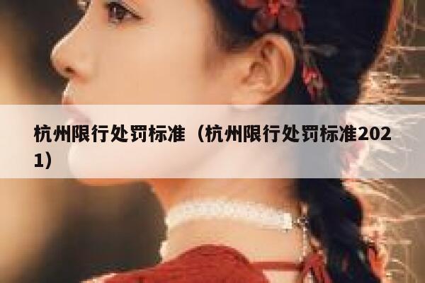 杭州限行处罚标准（杭州限行处罚标准2021） 第1张