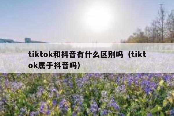 tiktok和抖音有什么区别吗(tiktok属于抖音吗) 第1张 tiktok和抖音有什么区别吗(tiktok属于抖音吗) 第1张