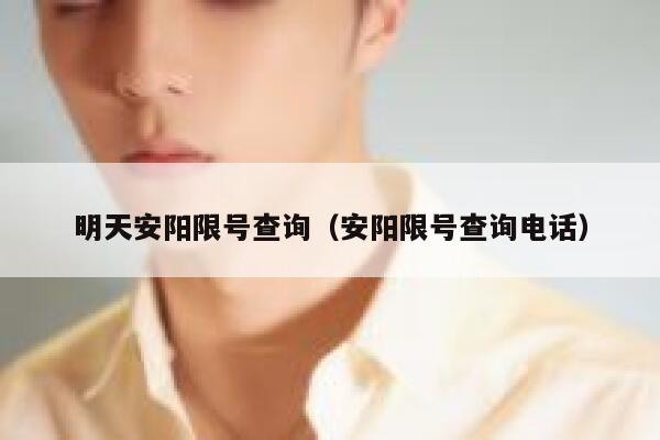 明天安阳限号查询(安阳限号查询电话) 第1张 明天安阳限号查询(安阳限号查询电话) 第1张