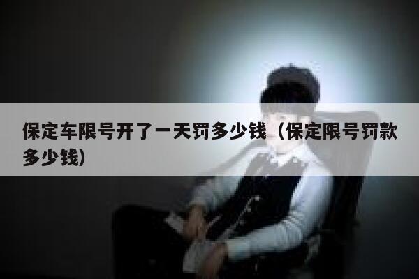 保定车限号开了一天罚多少钱（保定限号罚款多少钱） 第1张