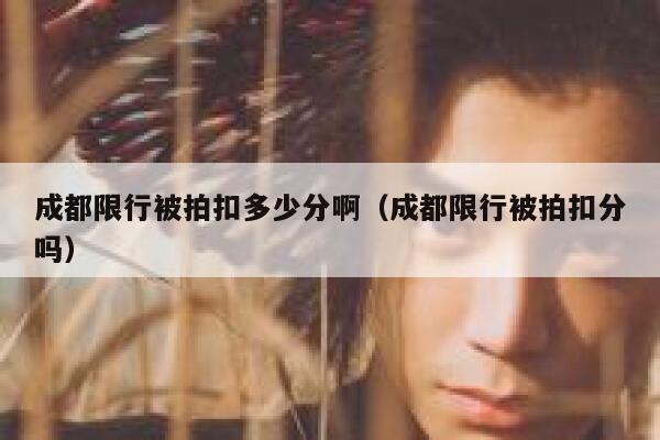 成都限行被拍扣多少分啊（成都限行被拍扣分吗） 第1张