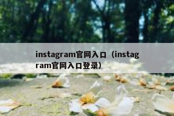 instagram官网入口（instagram官网入口登录） 第1张