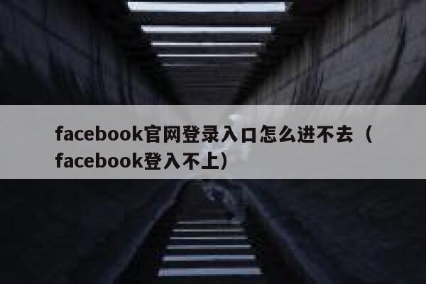 facebook官网登录入口怎么进不去（facebook登入不上） 第1张