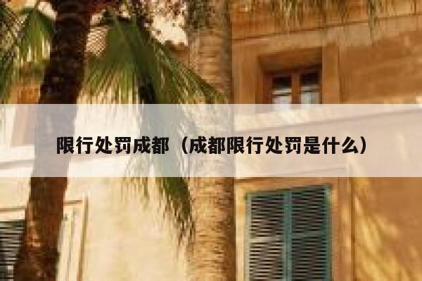 限行处罚成都（成都限行处罚是什么） 第1张