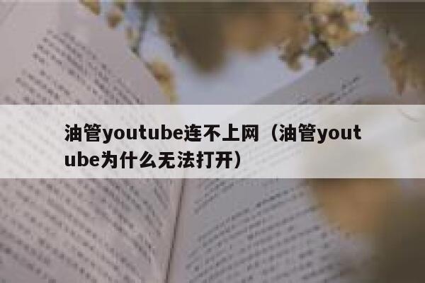 油管youtube连不上网（油管youtube为什么无法打开） 第1张