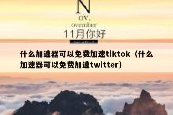 什么加速器可以免费加速tiktok（什么加速器可以免费加速twitter） 第1张