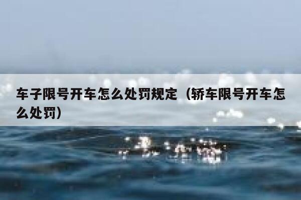 车子限号开车怎么处罚规定（轿车限号开车怎么处罚） 第1张