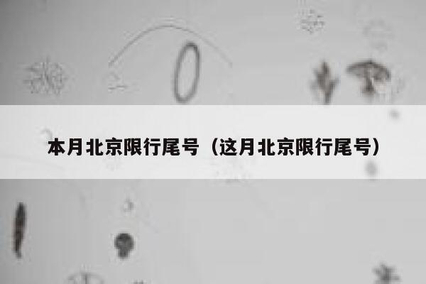 本月北京限行尾号(这月北京限行尾号) 第1张 本月北京限行尾号(这月北京限行尾号) 第1张