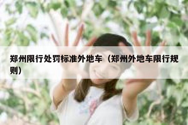 郑州限行处罚标准外地车（郑州外地车限行规则） 第1张