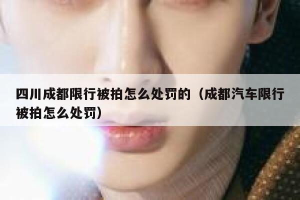 四川成都限行被拍怎么处罚的（成都汽车限行被拍怎么处罚） 第1张