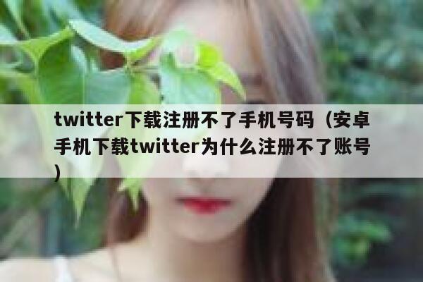 twitter下载注册不了手机号码（安卓手机下载twitter为什么注册不了账号） 第1张