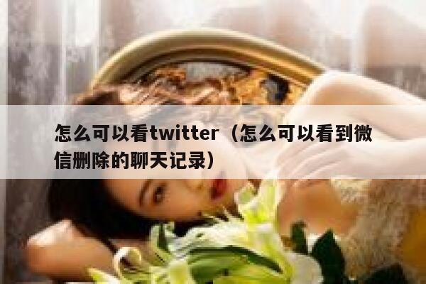 怎么可以看twitter（怎么可以看到微信删除的聊天记录） 第1张