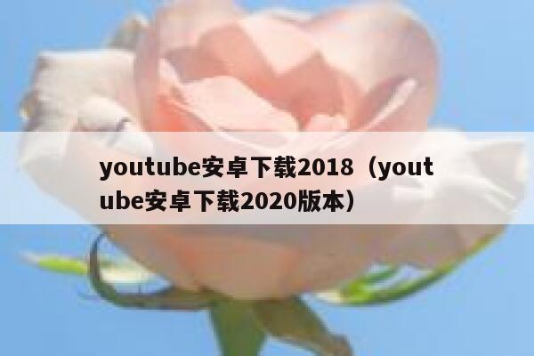 youtube安卓下载2018（youtube安卓下载2020版本） 第1张