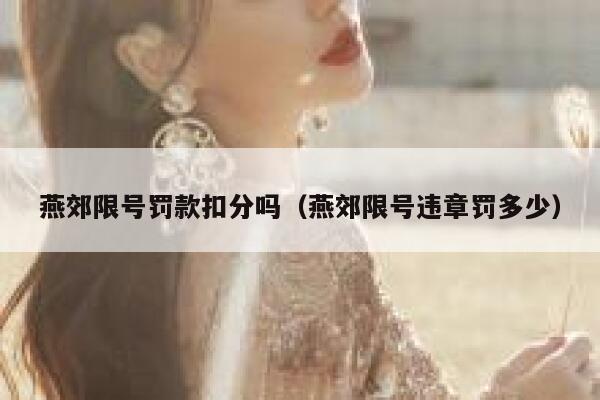 燕郊限号罚款扣分吗（燕郊限号违章罚多少） 第1张