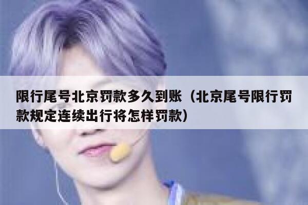 限行尾号北京罚款多久到账（北京尾号限行罚款规定连续出行将怎样罚款） 第1张