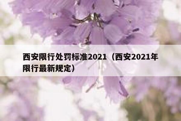 西安限行处罚标准2021(西安2021年限行最新规定) 第1张 西安限行处罚标准2021(西安2021年限行最新规定) 第1张