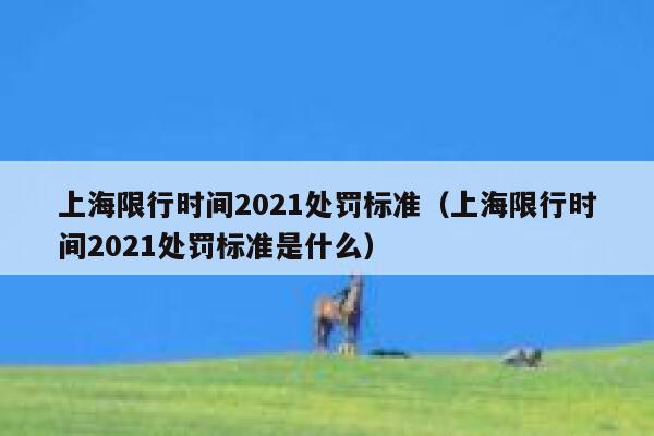 上海限行时间2021处罚标准(上海限行时间2021处罚标准是什么) 第1张 上海限行时间2021处罚标准(上海限行时间2021处罚标准是什么) 第1张