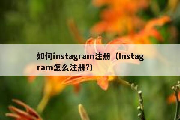 如何instagram注册(Instagram怎么注册?) 第1张 如何instagram注册(Instagram怎么注册?) 第1张