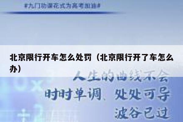 北京限行开车怎么处罚(北京限行开了车怎么办) 第1张 北京限行开车怎么处罚(北京限行开了车怎么办) 第1张