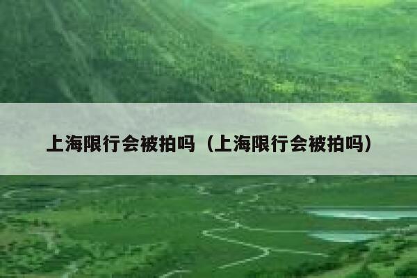 上海限行会被拍吗（上海限行会被拍吗） 第1张