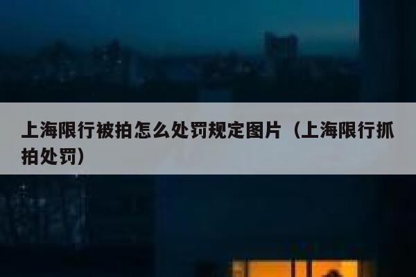 上海限行被拍怎么处罚规定图片（上海限行抓拍处罚） 第1张