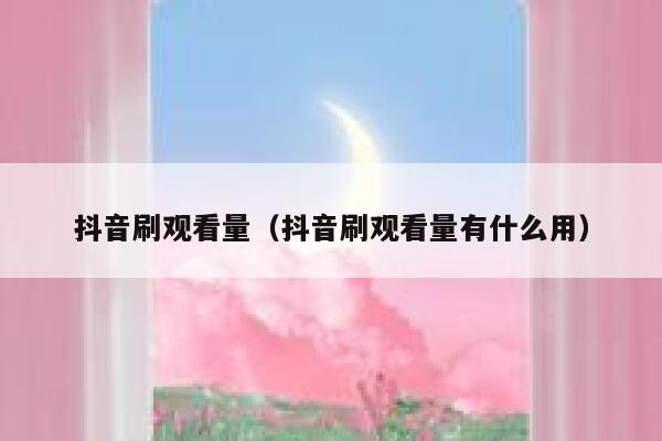抖音刷观看量（抖音刷观看量有什么用） 第1张