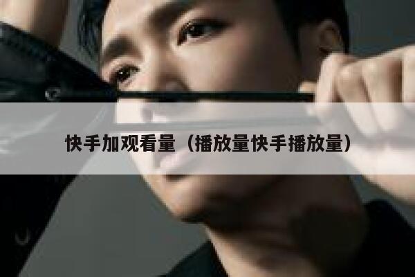 快手加观看量（播放量快手播放量） 第1张