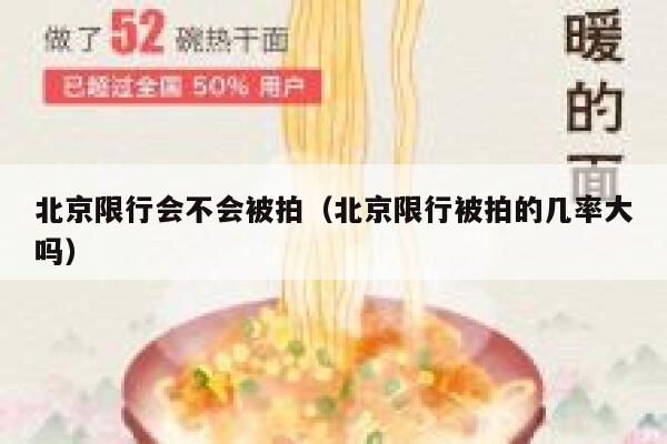 北京限行会不会被拍（北京限行被拍的几率大吗） 第1张