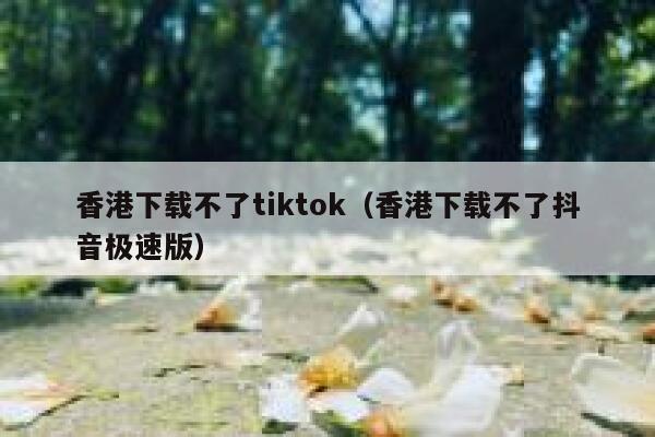 香港下载不了tiktok（香港下载不了抖音极速版） 第1张