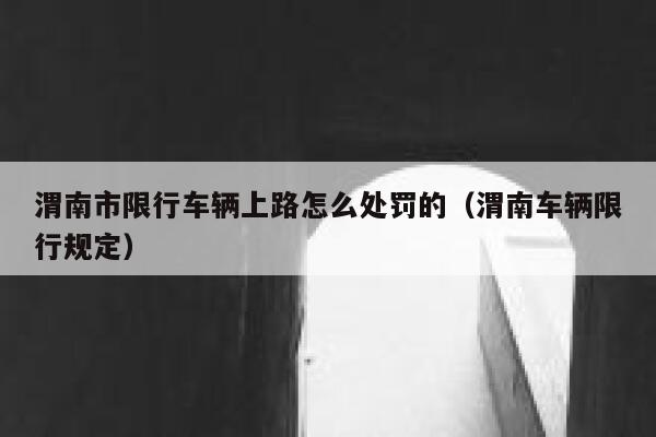 渭南市限行车辆上路怎么处罚的(渭南车辆限行规定) 第1张 渭南市限行车辆上路怎么处罚的(渭南车辆限行规定) 第1张