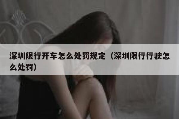 深圳限行开车怎么处罚规定（深圳限行行驶怎么处罚） 第1张