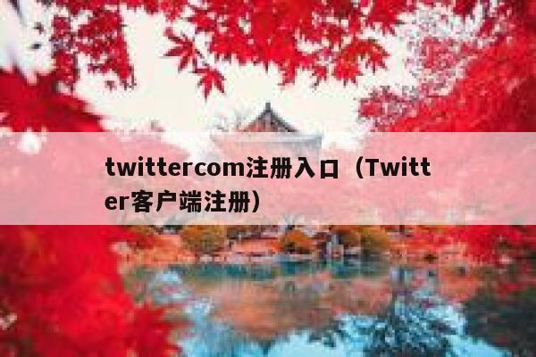twittercom注册入口（Twitter客户端注册） 第1张