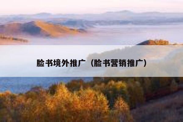 脸书境外推广（脸书营销推广） 第1张