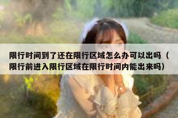 限行时间到了还在限行区域怎么办可以出吗（限行前进入限行区域在限行时间内能出来吗） 第1张