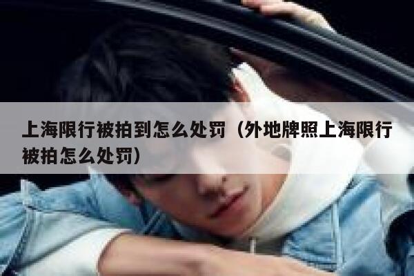 上海限行被拍到怎么处罚（外地牌照上海限行被拍怎么处罚） 第1张