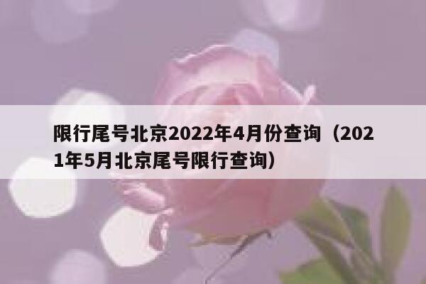 限行尾号北京2022年4月份查询（2021年5月北京尾号限行查询） 第1张