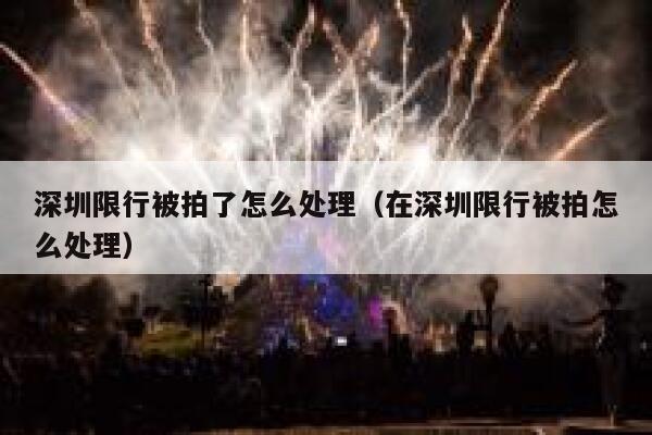 深圳限行被拍了怎么处理（在深圳限行被拍怎么处理） 第1张