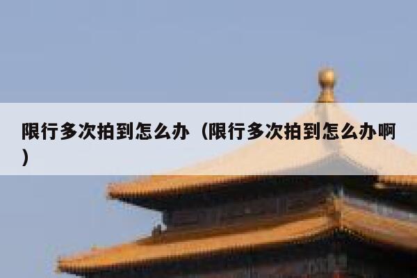 限行多次拍到怎么办（限行多次拍到怎么办啊） 第1张