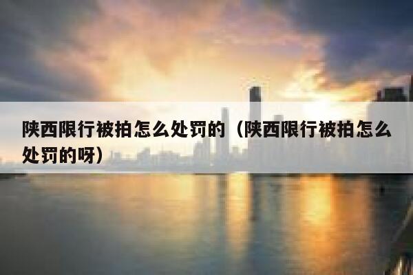 陕西限行被拍怎么处罚的（陕西限行被拍怎么处罚的呀） 第1张