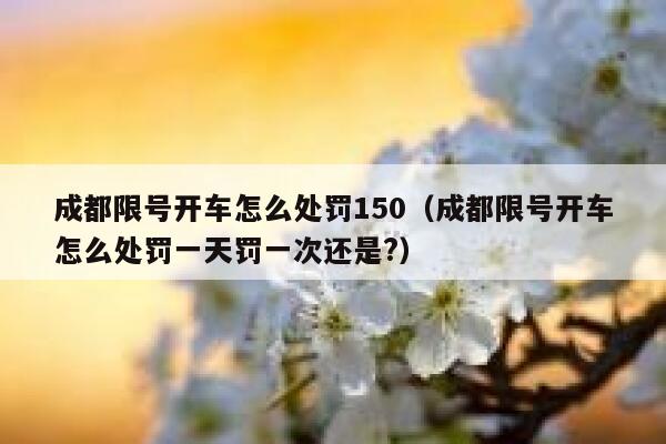 成都限号开车怎么处罚150（成都限号开车怎么处罚一天罚一次还是?） 第1张