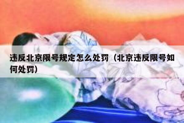 违反北京限号规定怎么处罚（北京违反限号如何处罚） 第1张
