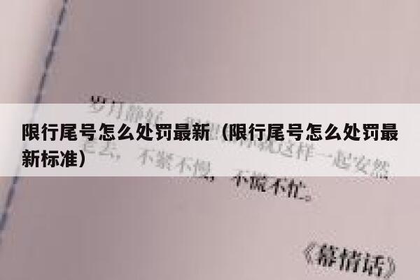 限行尾号怎么处罚最新（限行尾号怎么处罚最新标准） 第1张