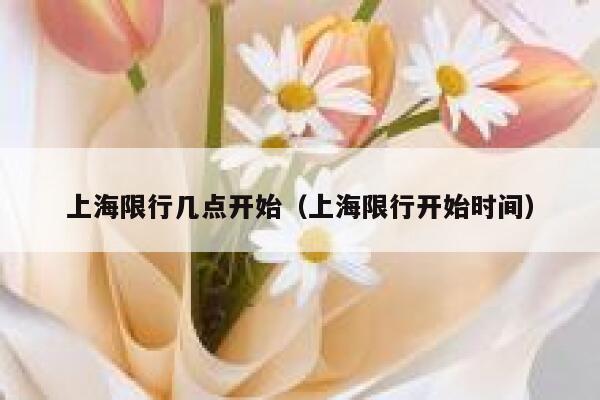 上海限行几点开始（上海限行开始时间） 第1张