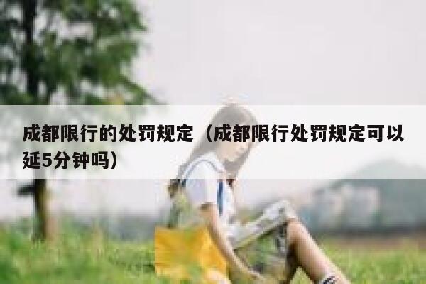 成都限行的处罚规定（成都限行处罚规定可以延5分钟吗） 第1张