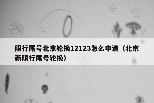 限行尾号北京轮换12123怎么申请（北京新限行尾号轮换） 第1张