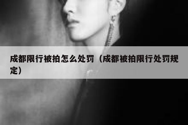 成都限行被拍怎么处罚（成都被拍限行处罚规定） 第1张