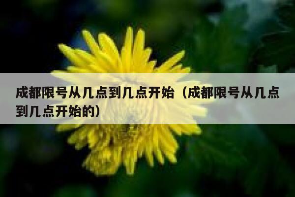 成都限号从几点到几点开始（成都限号从几点到几点开始的） 第1张