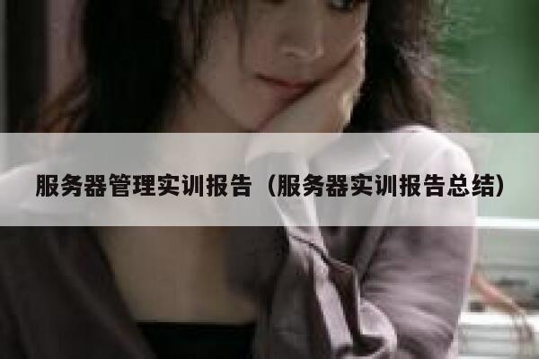 服务器管理实训报告（服务器实训报告总结） 第1张