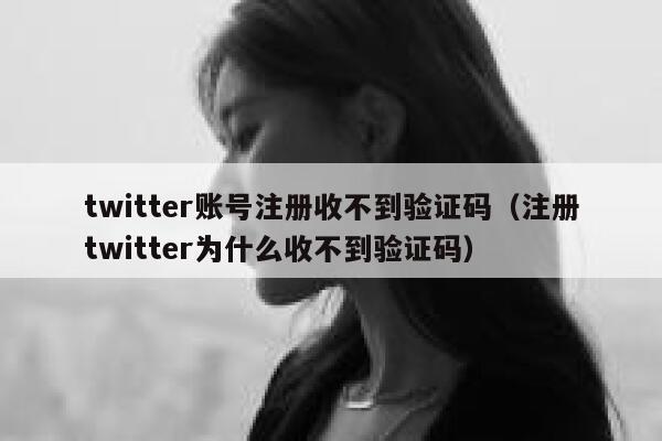twitter账号注册收不到验证码（注册twitter为什么收不到验证码） 第1张