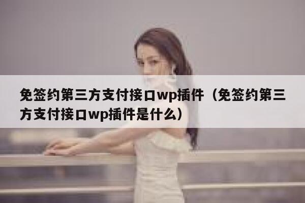 免签约第三方支付接口wp插件（免签约第三方支付接口wp插件是什么） 第1张